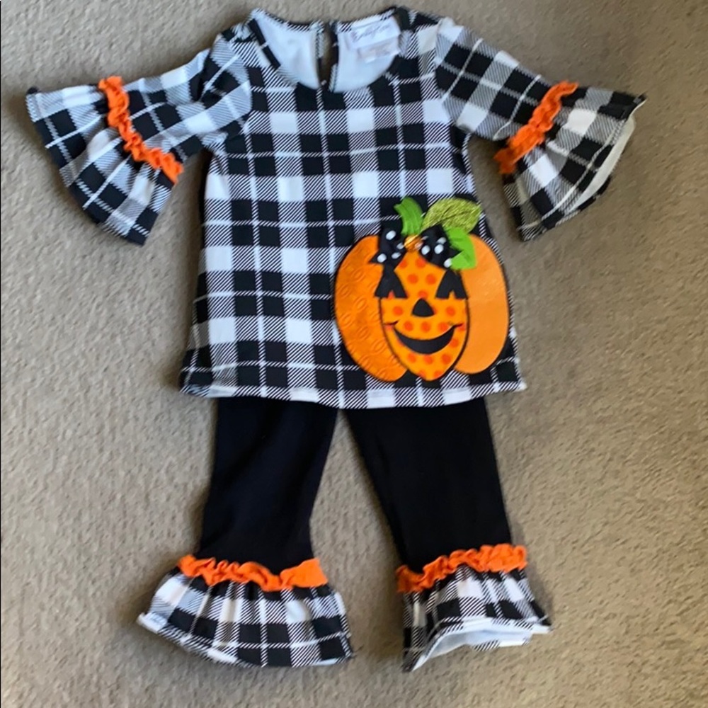 Fall pumpkin outfit Emily Rose 18 month